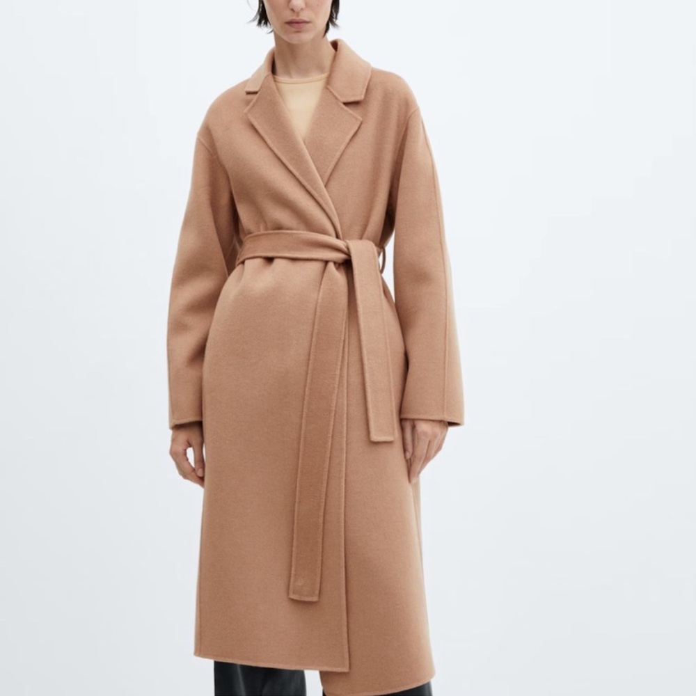 Mango Tan Belted Coat